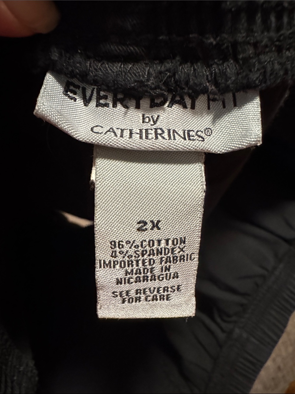 Catherines Black Everyday Fit Casual Shorts - Picture 2 of 2